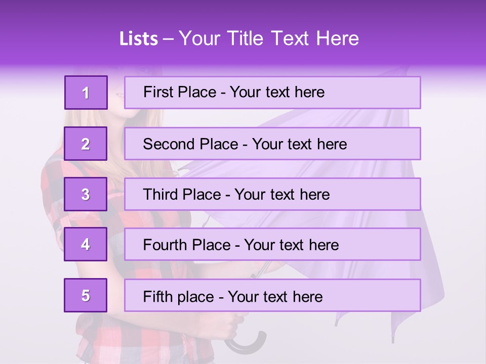 Mauve Purple Parasol PowerPoint Template