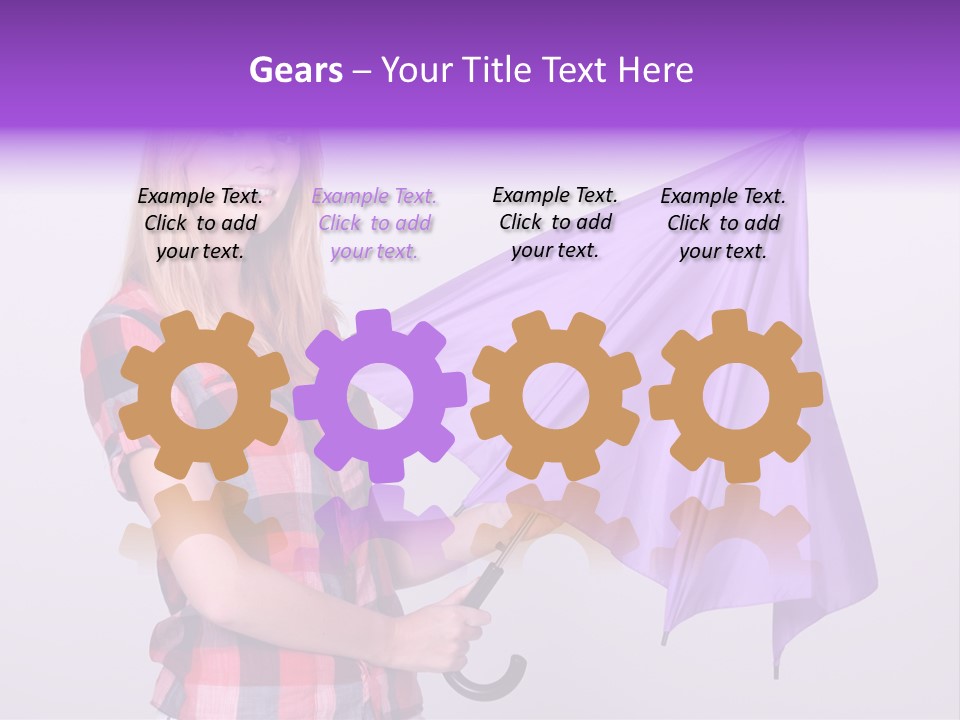 Mauve Purple Parasol PowerPoint Template