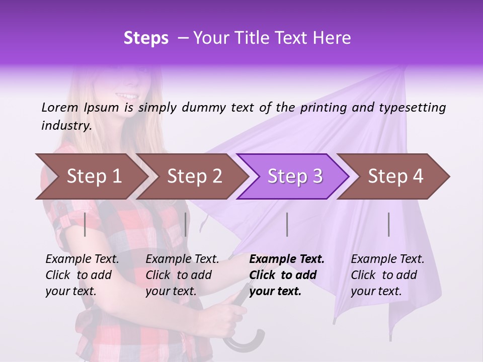 Mauve Purple Parasol PowerPoint Template