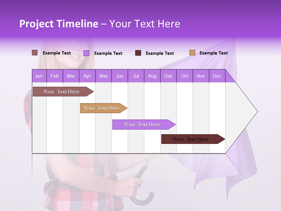 Mauve Purple Parasol PowerPoint Template