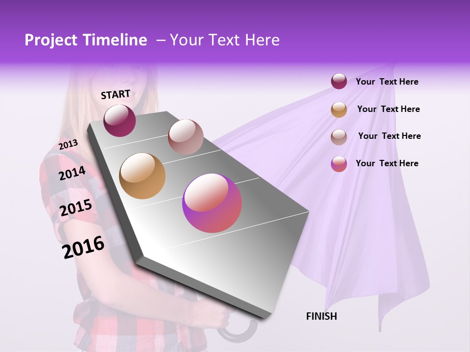 Mauve Purple Parasol PowerPoint Template