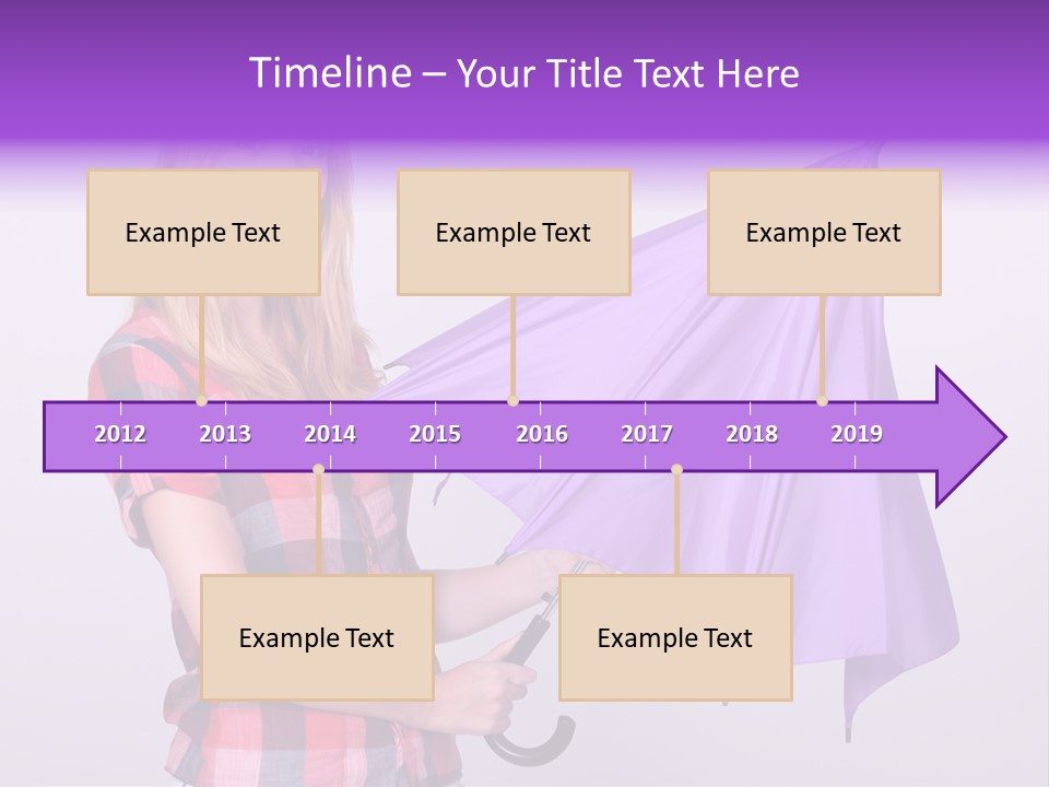 Mauve Purple Parasol PowerPoint Template