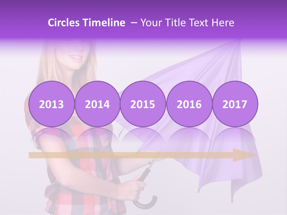 Mauve Purple Parasol PowerPoint Template