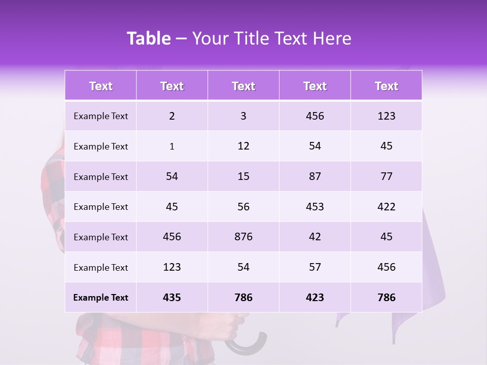 Mauve Purple Parasol PowerPoint Template