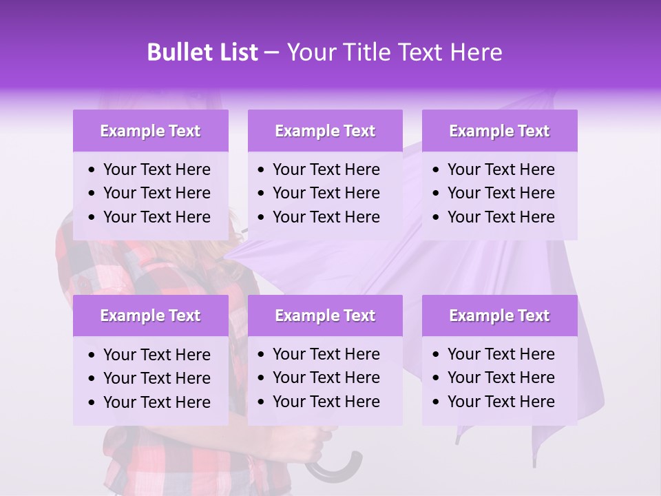 Mauve Purple Parasol PowerPoint Template