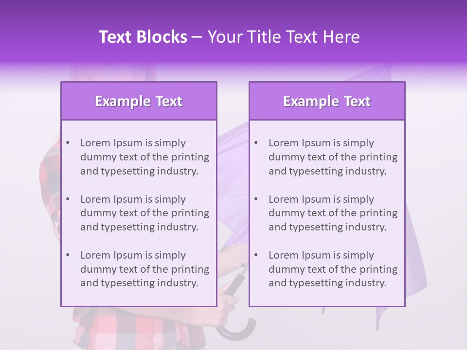Mauve Purple Parasol PowerPoint Template