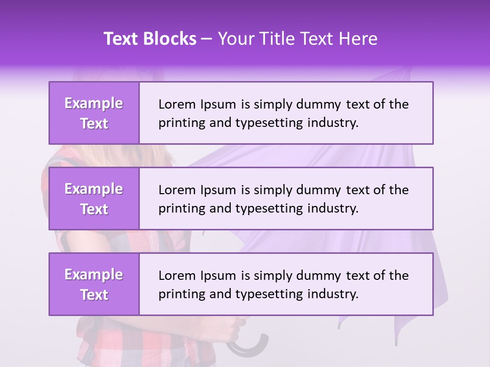 Mauve Purple Parasol PowerPoint Template