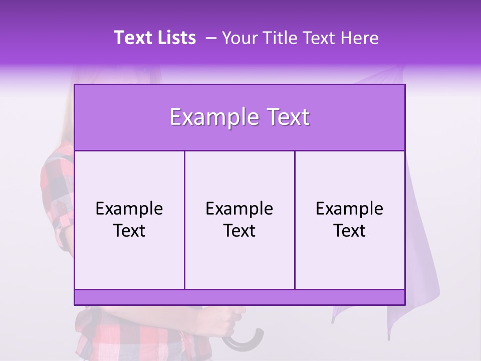 Mauve Purple Parasol PowerPoint Template
