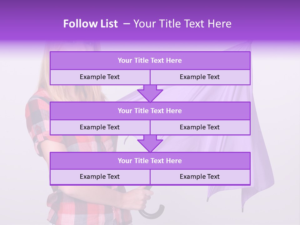 Mauve Purple Parasol PowerPoint Template