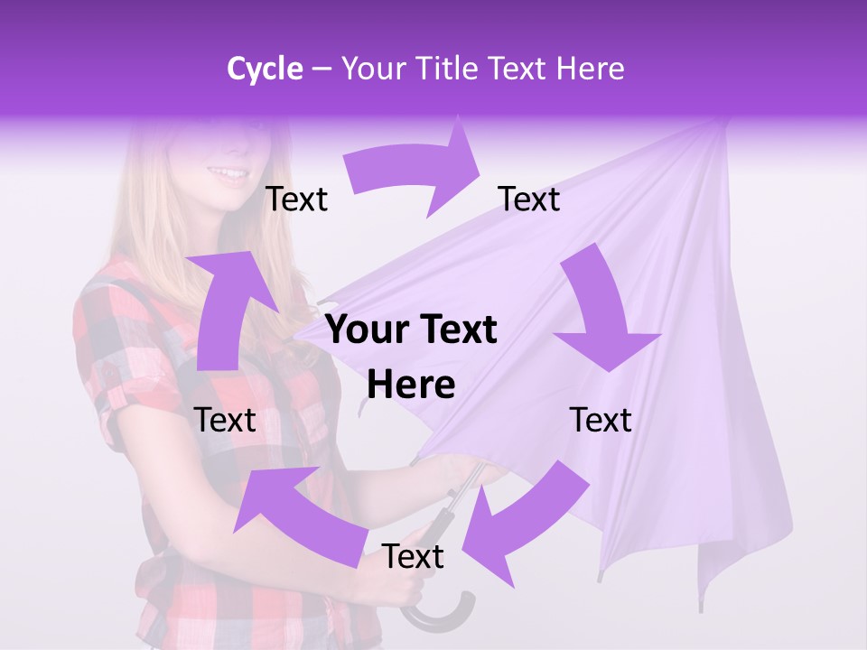 Mauve Purple Parasol PowerPoint Template