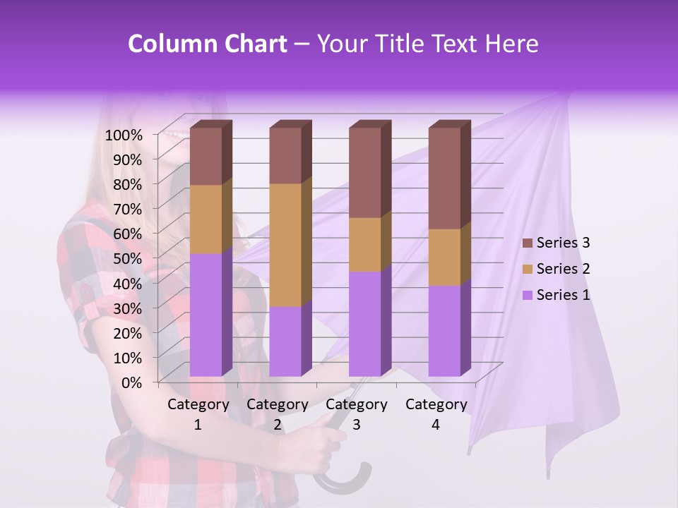 Mauve Purple Parasol PowerPoint Template