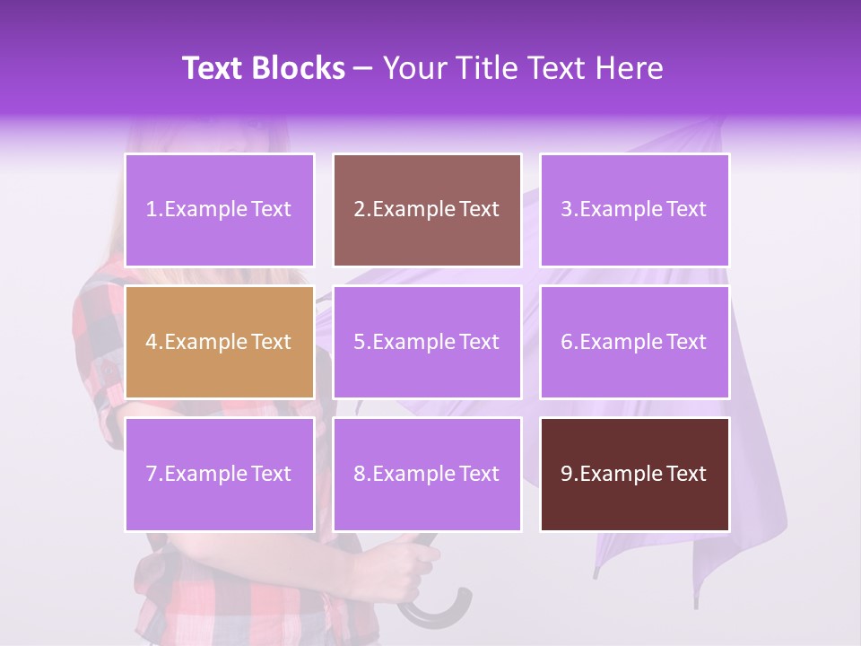 Mauve Purple Parasol PowerPoint Template