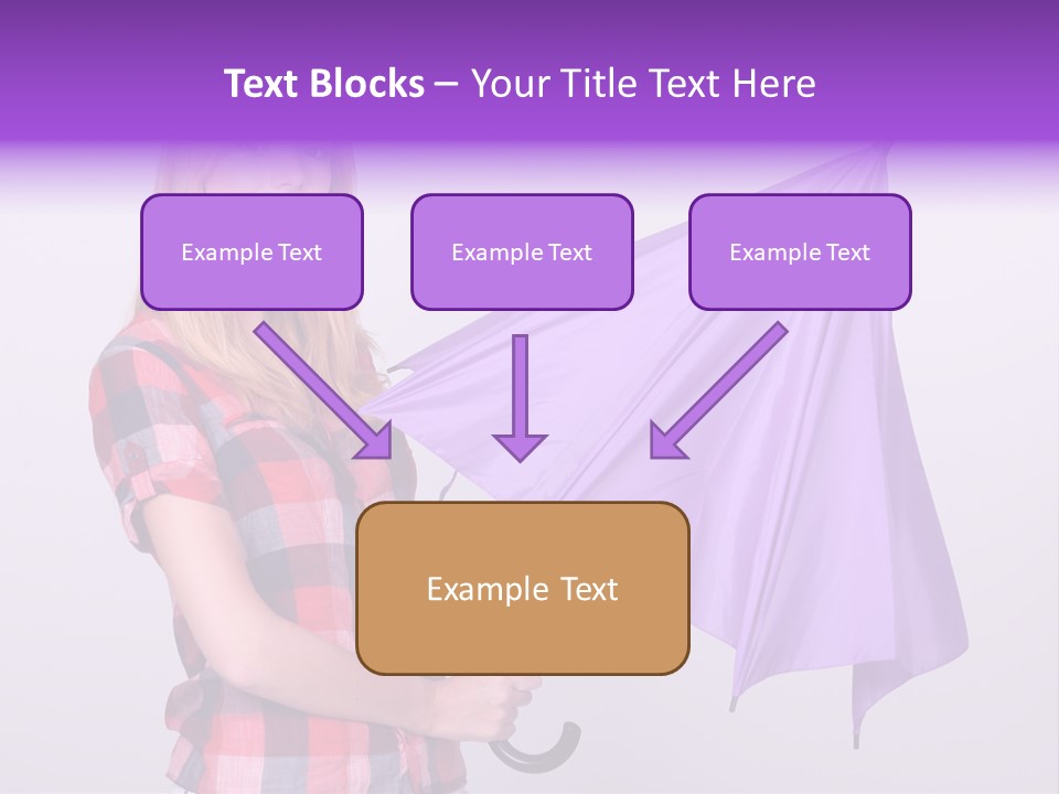 Mauve Purple Parasol PowerPoint Template