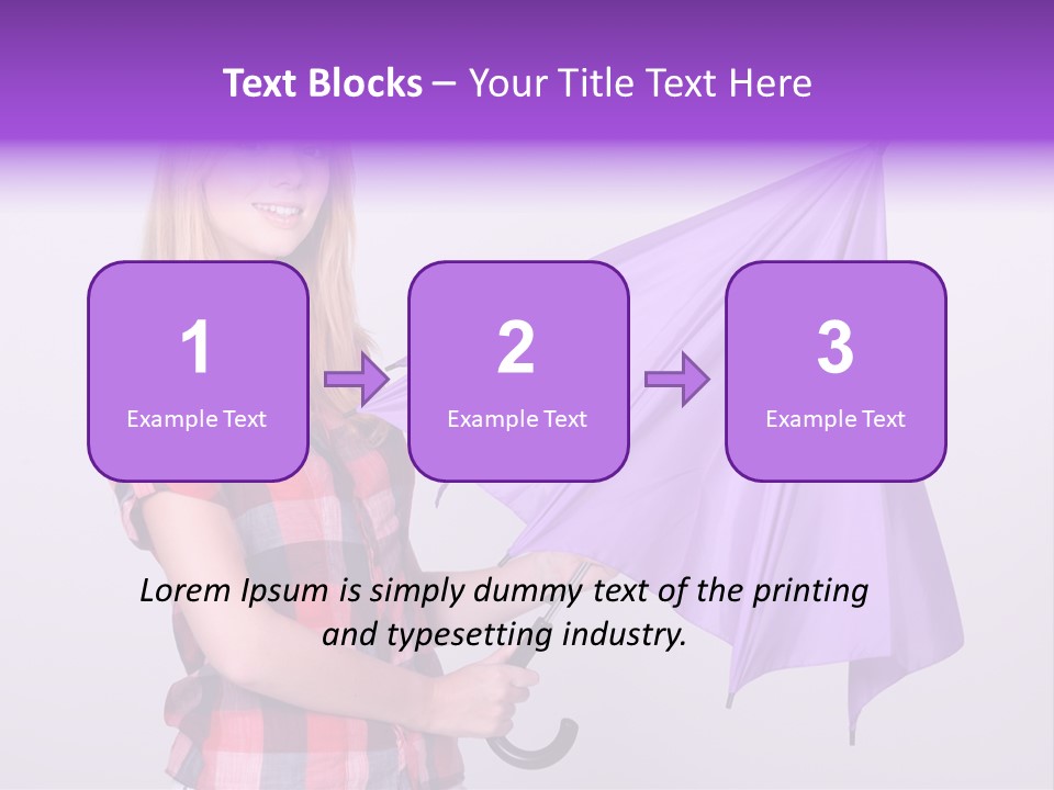 Mauve Purple Parasol PowerPoint Template