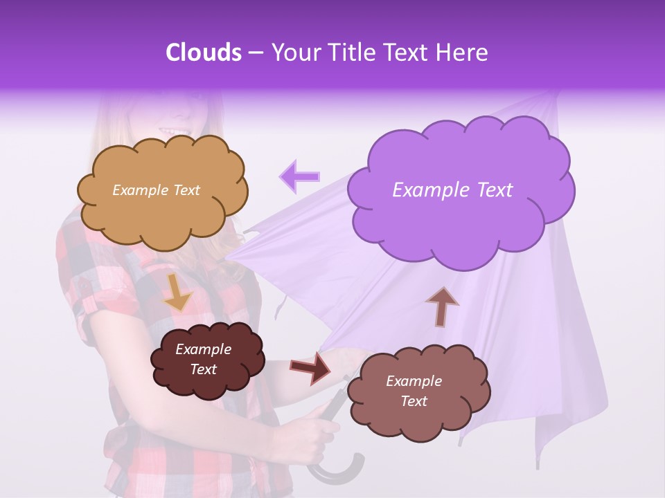 Mauve Purple Parasol PowerPoint Template