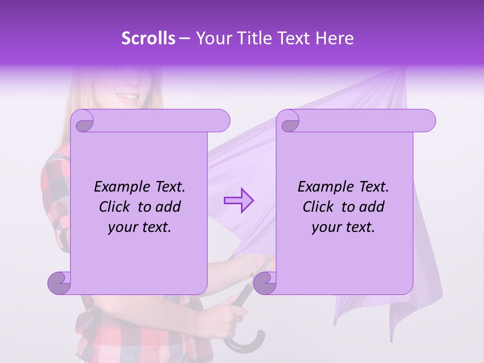 Mauve Purple Parasol PowerPoint Template