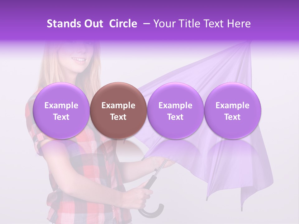 Mauve Purple Parasol PowerPoint Template