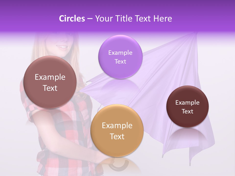 Mauve Purple Parasol PowerPoint Template