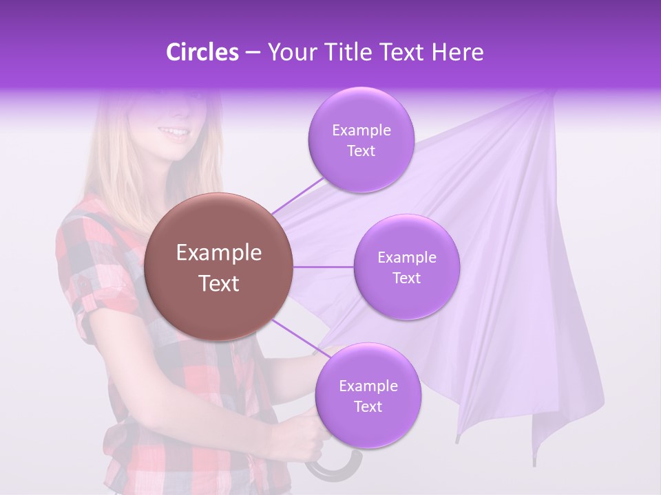 Mauve Purple Parasol PowerPoint Template