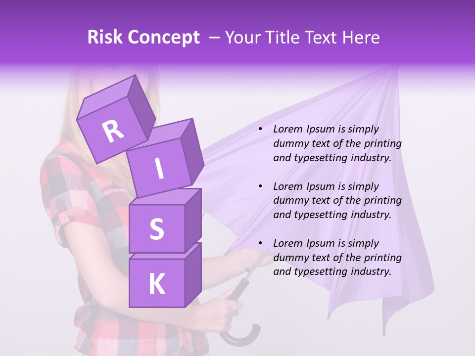 Mauve Purple Parasol PowerPoint Template