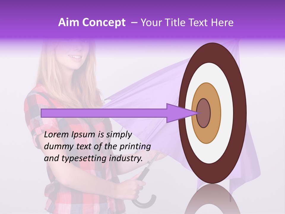 Mauve Purple Parasol PowerPoint Template