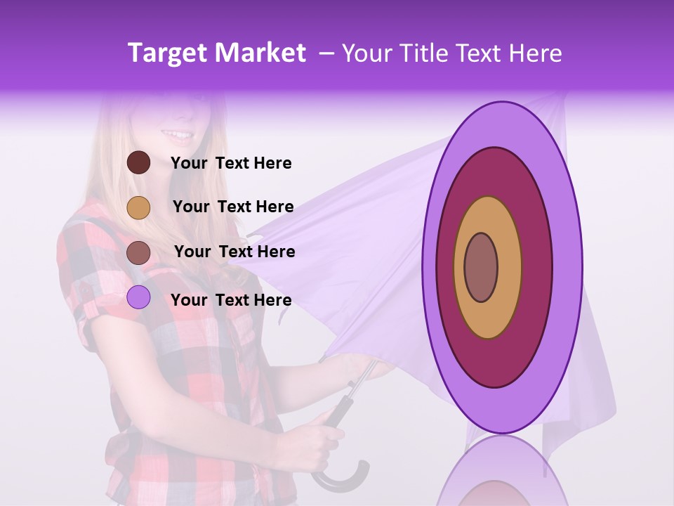 Mauve Purple Parasol PowerPoint Template