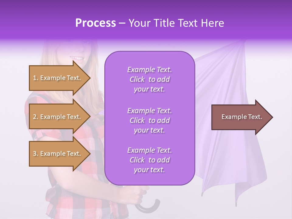 Mauve Purple Parasol PowerPoint Template