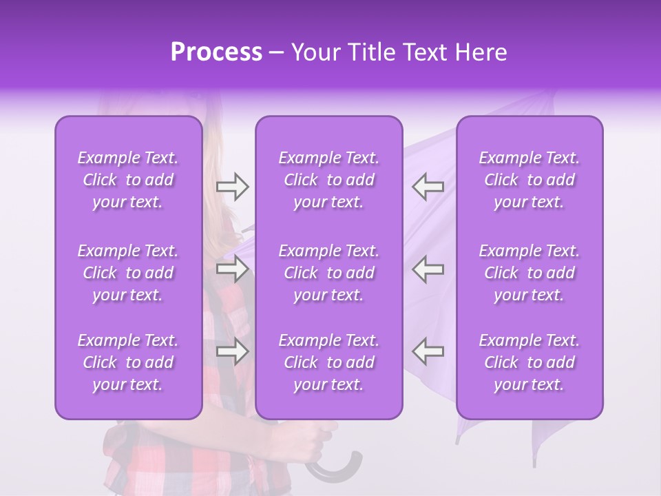 Mauve Purple Parasol PowerPoint Template