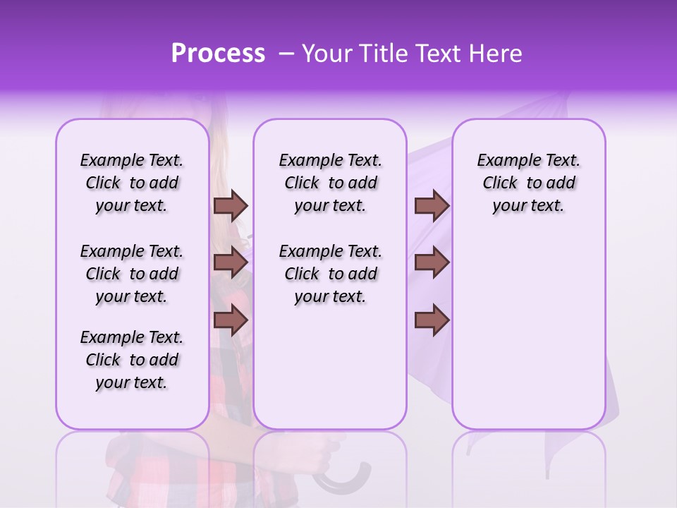 Mauve Purple Parasol PowerPoint Template
