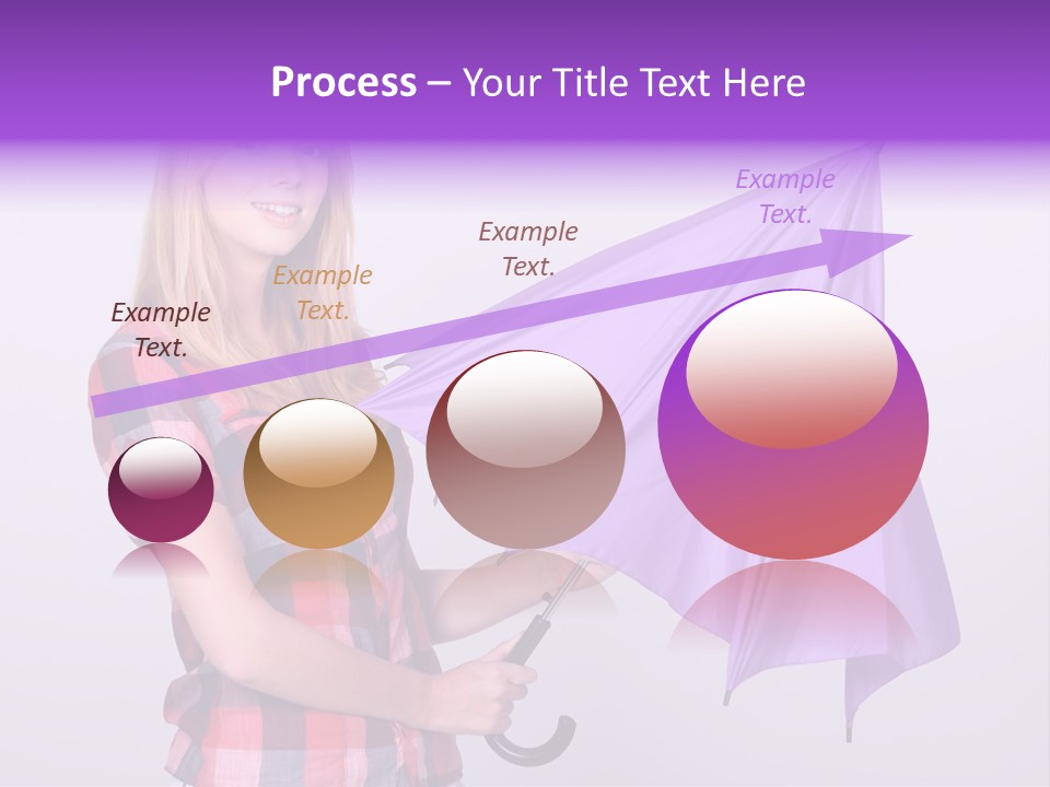 Mauve Purple Parasol PowerPoint Template