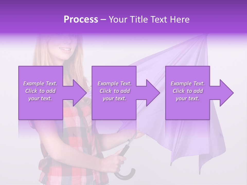 Mauve Purple Parasol PowerPoint Template