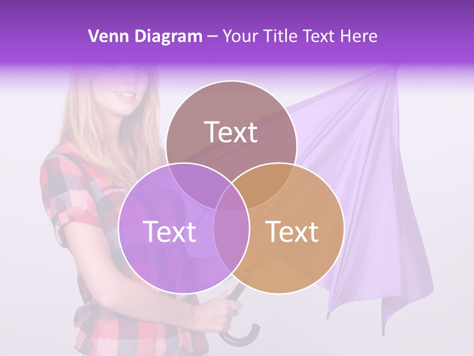 Mauve Purple Parasol PowerPoint Template