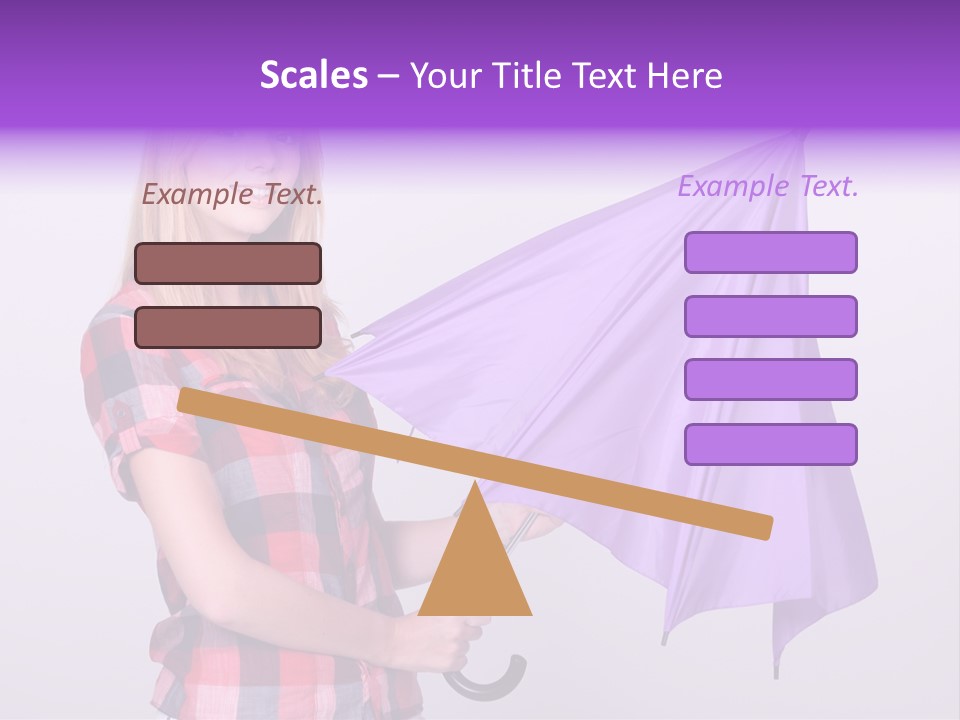 Mauve Purple Parasol PowerPoint Template