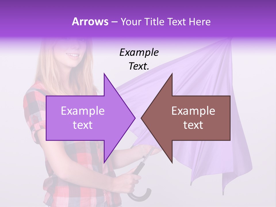 Mauve Purple Parasol PowerPoint Template