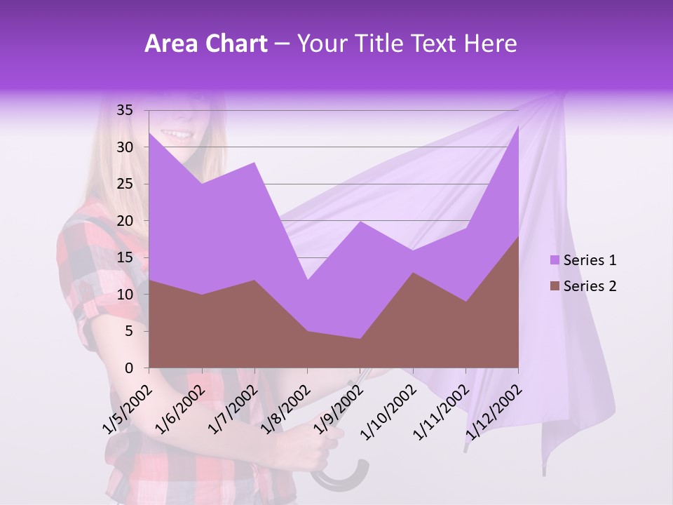 Mauve Purple Parasol PowerPoint Template