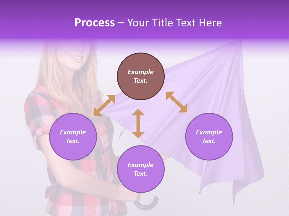 Mauve Purple Parasol PowerPoint Template