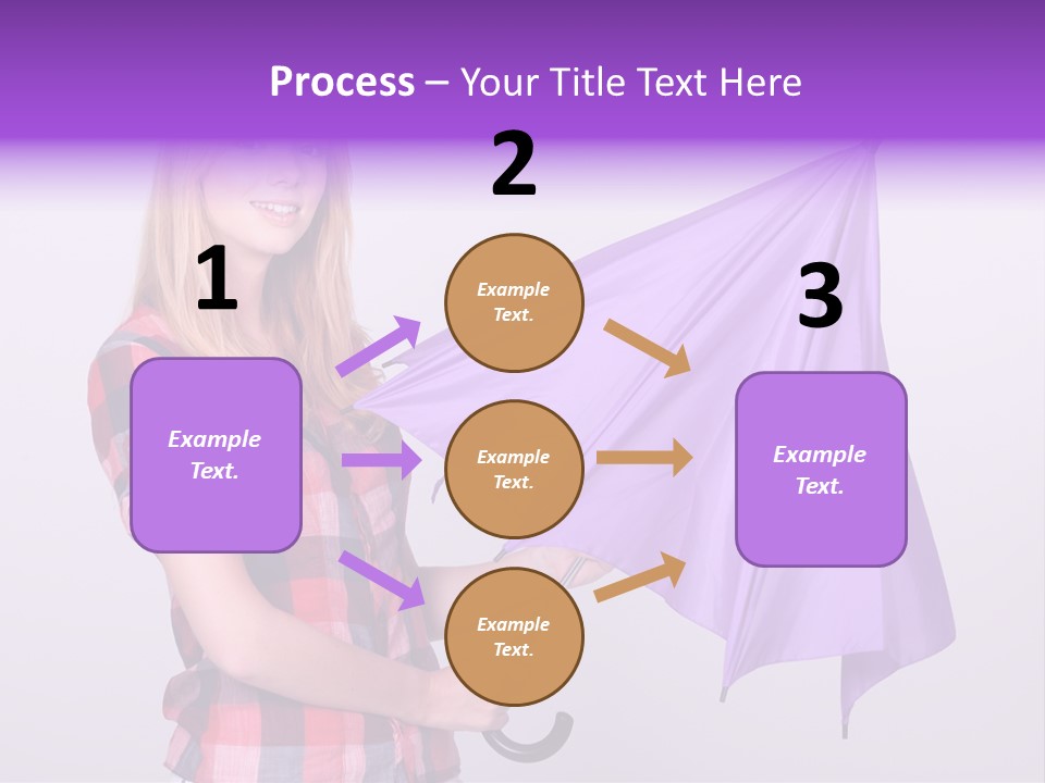 Mauve Purple Parasol PowerPoint Template