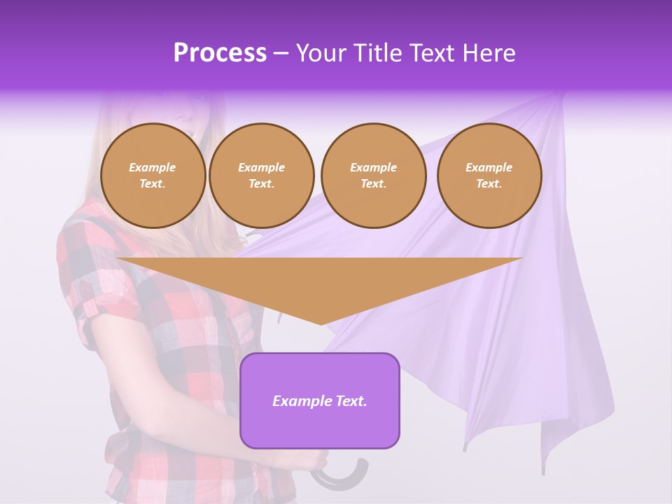 Mauve Purple Parasol PowerPoint Template