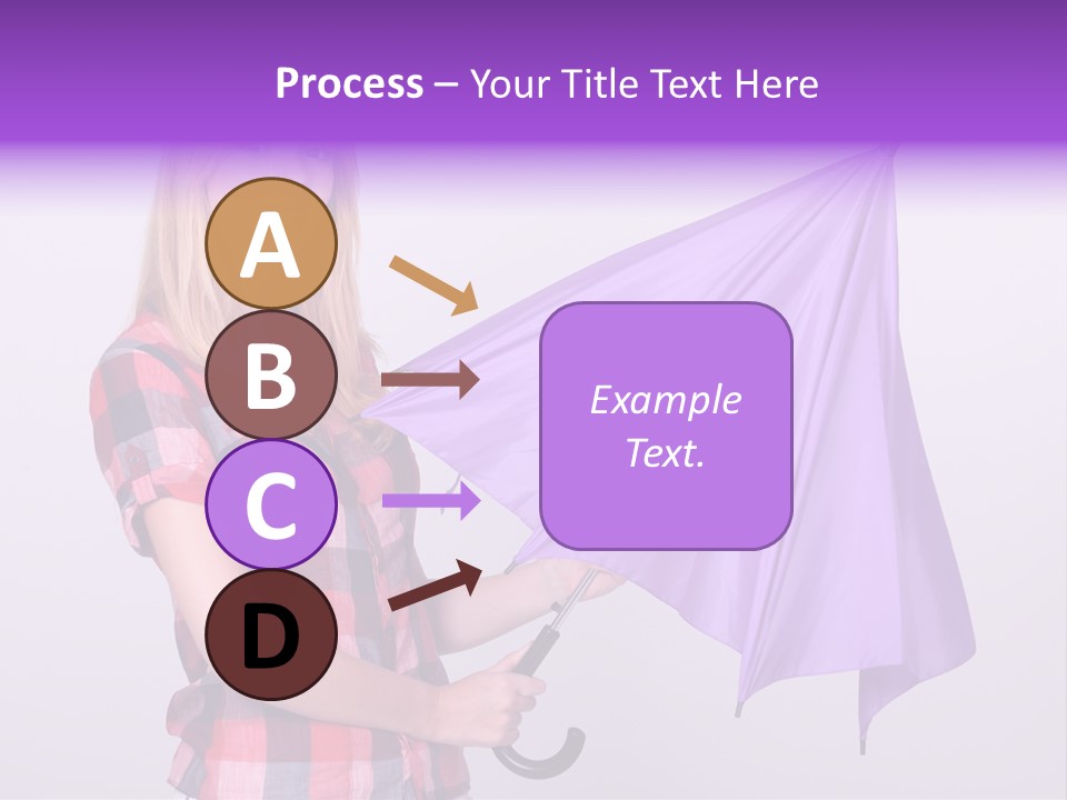 Mauve Purple Parasol PowerPoint Template