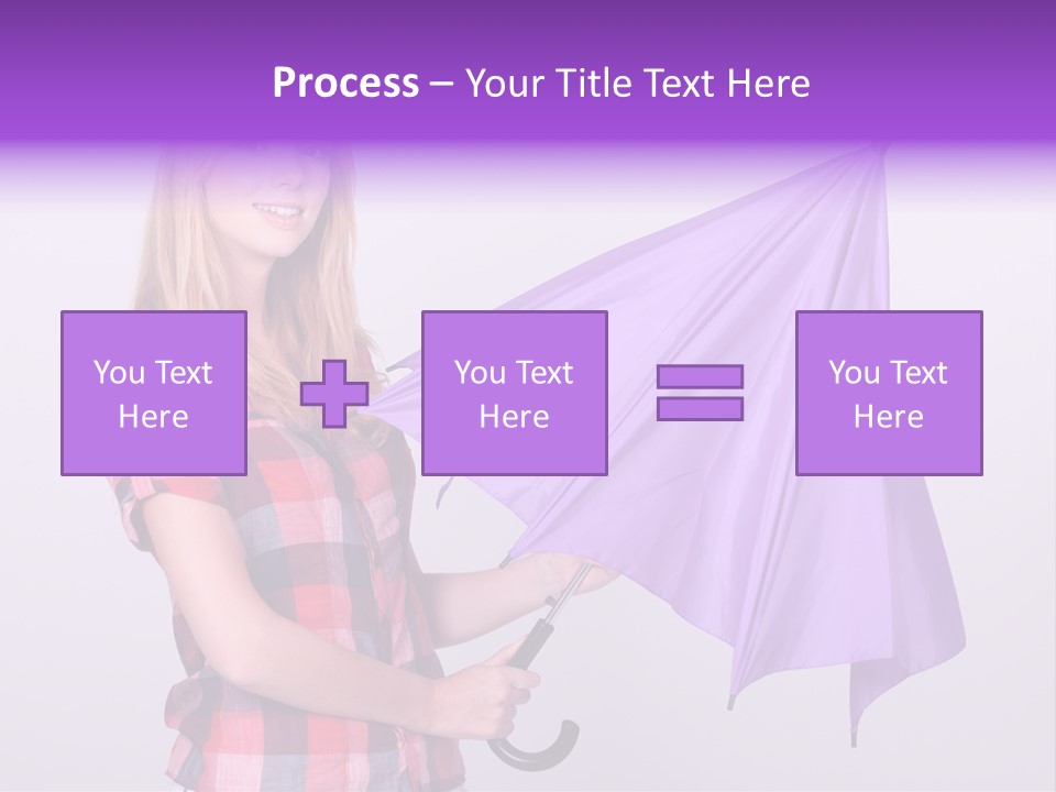 Mauve Purple Parasol PowerPoint Template
