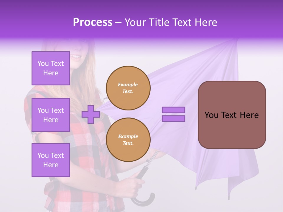 Mauve Purple Parasol PowerPoint Template