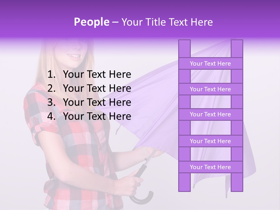 Mauve Purple Parasol PowerPoint Template