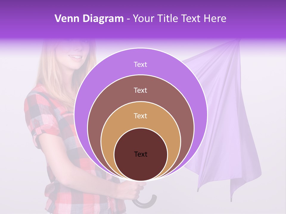 Mauve Purple Parasol PowerPoint Template