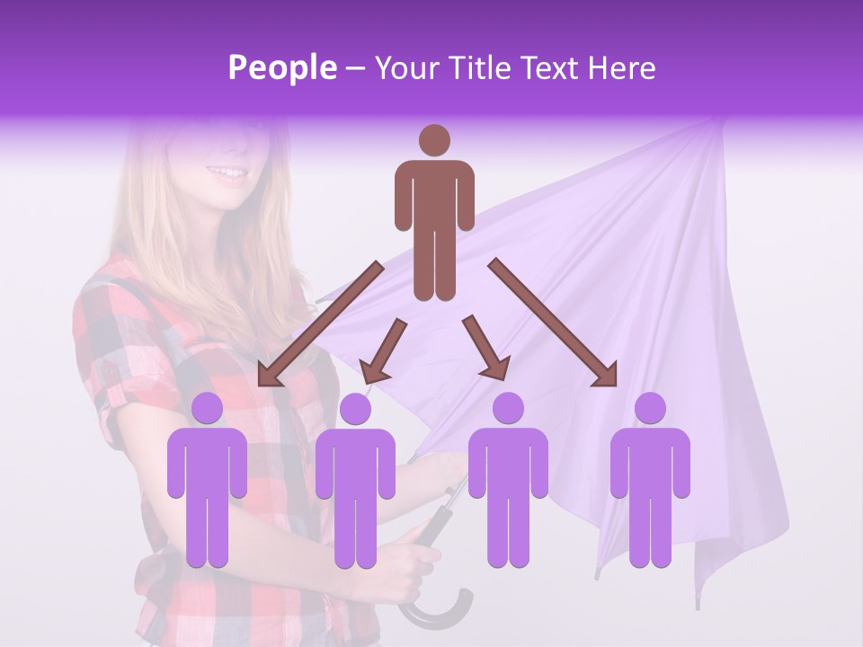 Mauve Purple Parasol PowerPoint Template
