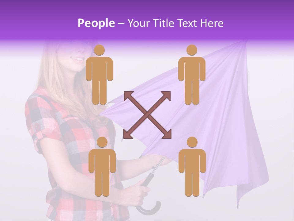 Mauve Purple Parasol PowerPoint Template