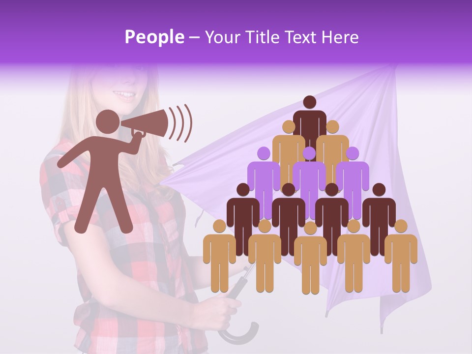 Mauve Purple Parasol PowerPoint Template
