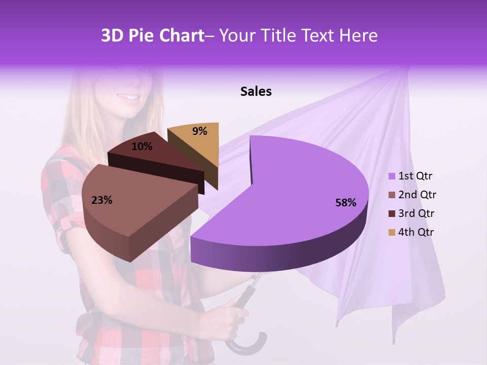 Mauve Purple Parasol PowerPoint Template