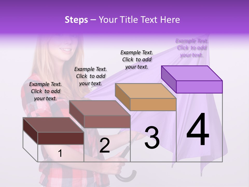 Mauve Purple Parasol PowerPoint Template