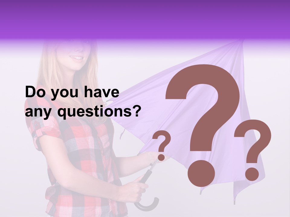 Mauve Purple Parasol PowerPoint Template