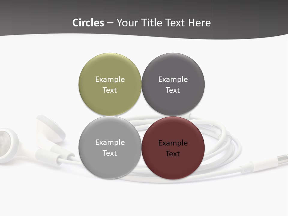 Ear Earphones White PowerPoint Template